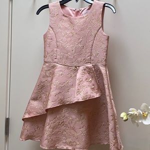 BCBG Holiday Christmas GIRL pink & gold Dress size 12